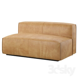 Sofa - Cleon 56 Armless Leather Sofa 