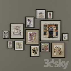 Frame - A set of sketches within a mat 