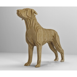 Other decorative objects - Dog of plywood 