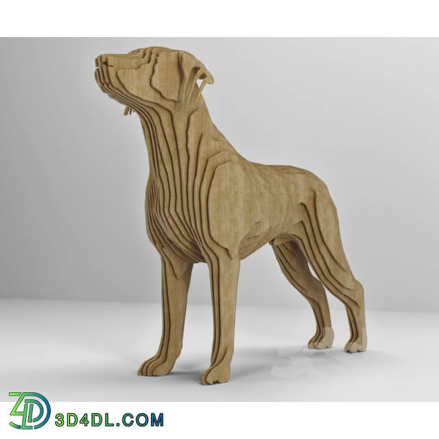 Other decorative objects - Dog of plywood