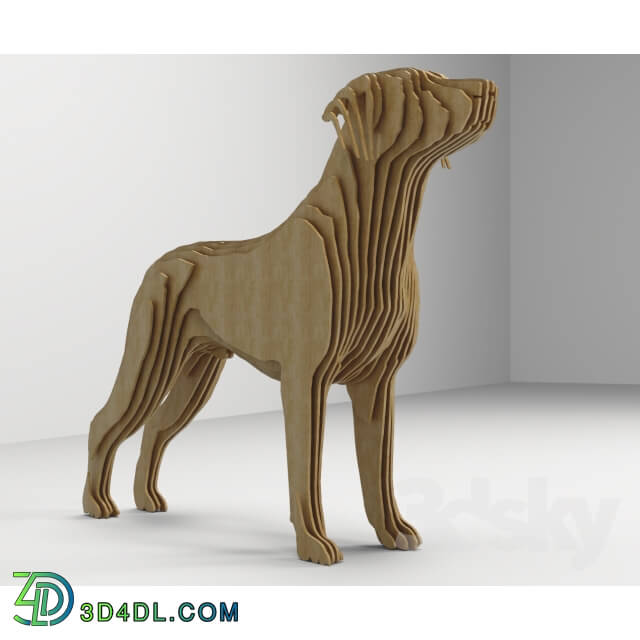 Other decorative objects - Dog of plywood