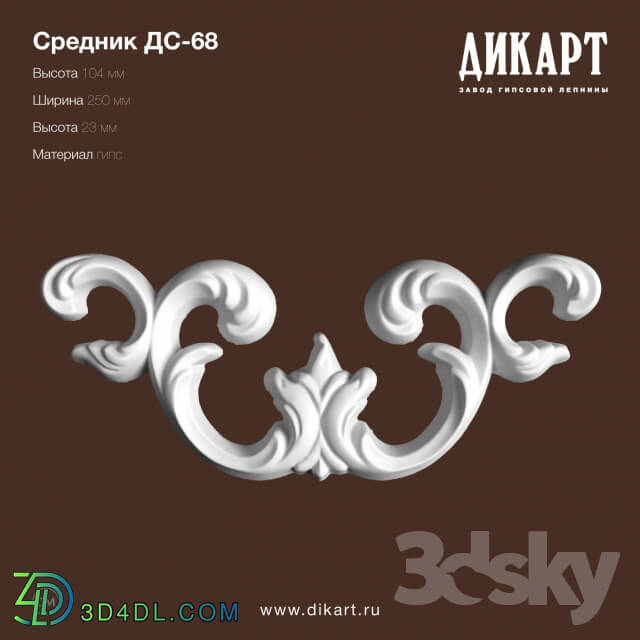 Decorative plaster - DS-68_104h250h23mm