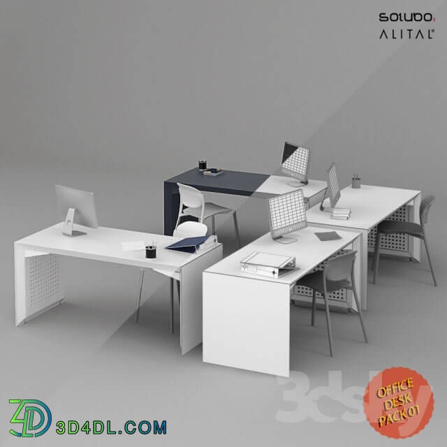 Office furniture - Office Desk Pack01