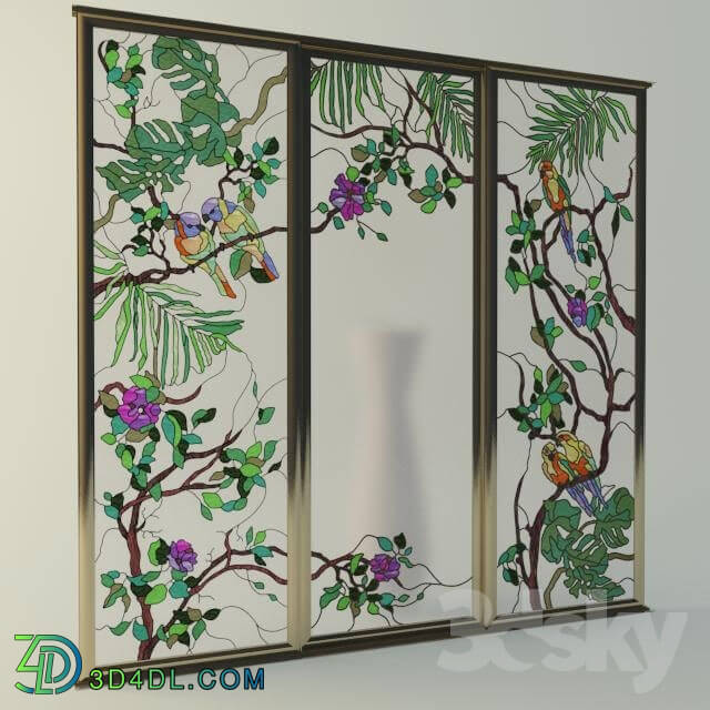 Wardrobe _ Display cabinets - The stained glass Windows for doors-Coupe