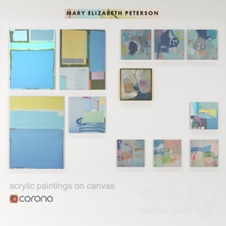 Frame - Set of abstract paintings by Mary Elizabeth Peterson 