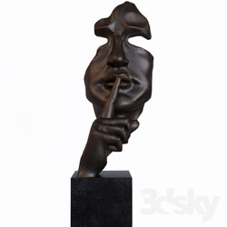 Sculpture - Sculpture Bronze Mask 