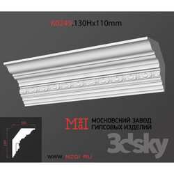 Decorative plaster - Cornices patterned plaster moldings K0250.120Nx170mm 