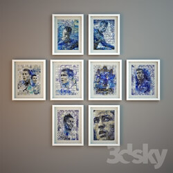 Frame - Haris Tsevis. Series of illustrations devoted to Cristiano Ronaldo 