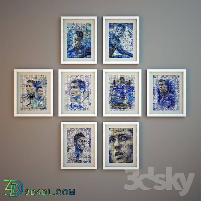 Frame - Haris Tsevis. Series of illustrations devoted to Cristiano Ronaldo