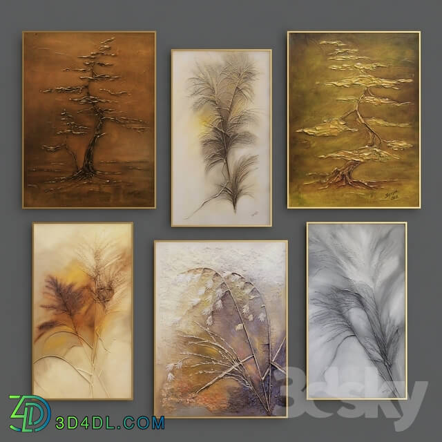 Frame - Bas relief autumn painting
