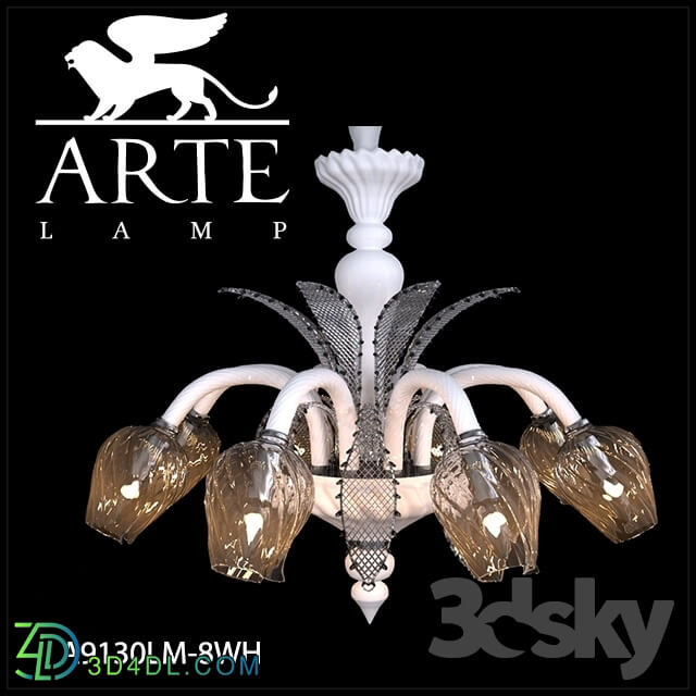 Ceiling light - Chandelier ArteLamp A9130LM-8WH