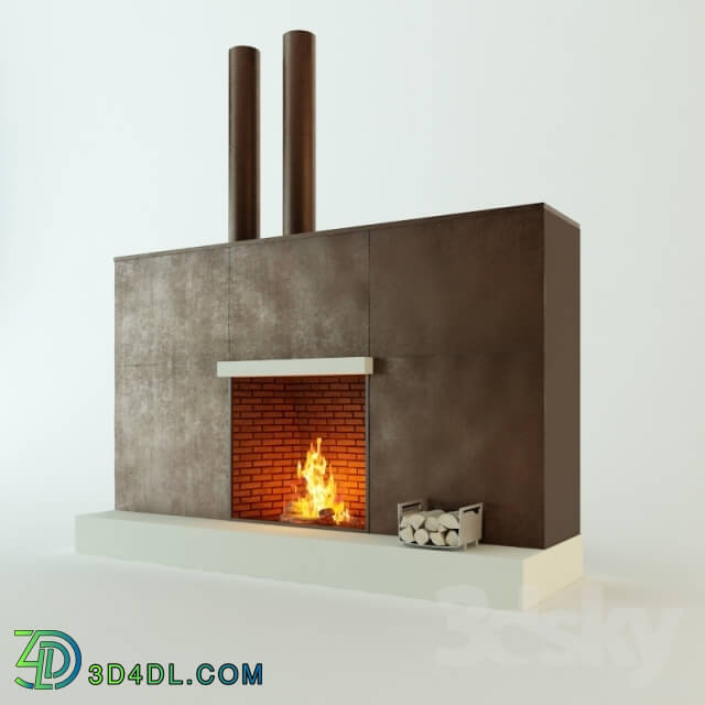 Fireplace - Metal fireplace