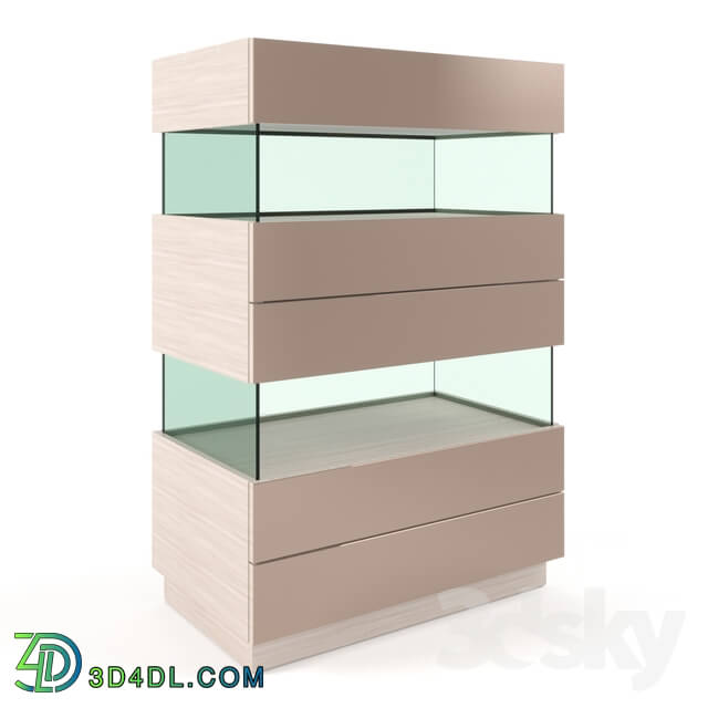 Sideboard _ Chest of drawer - Glass chest of drawers