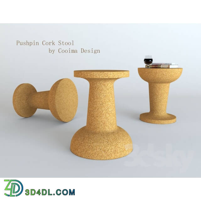 Table _ Chair - Pushpin Cork Stool by Cooima Design