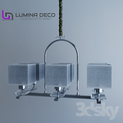Ceiling light - _OM_ Suspended chandelier Lumina Deco Liniano chrome 