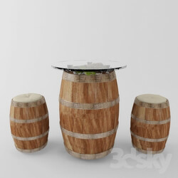 Table _ Chair - cellar barrels 