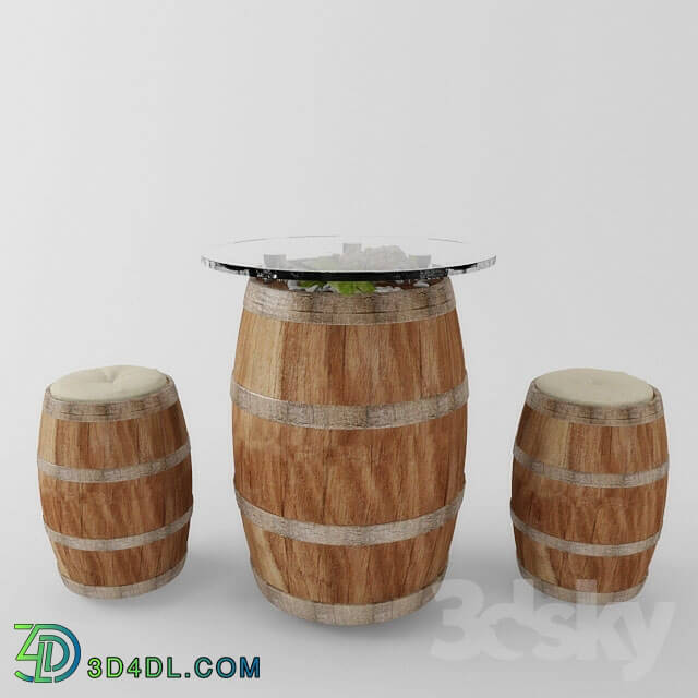 Table _ Chair - cellar barrels