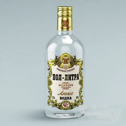 Food and drinks - A bottle of vodka _quot_half liter_quot_ 
