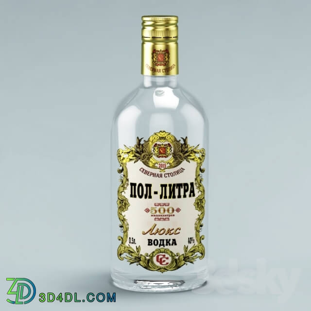 Food and drinks - A bottle of vodka _quot_half liter_quot_