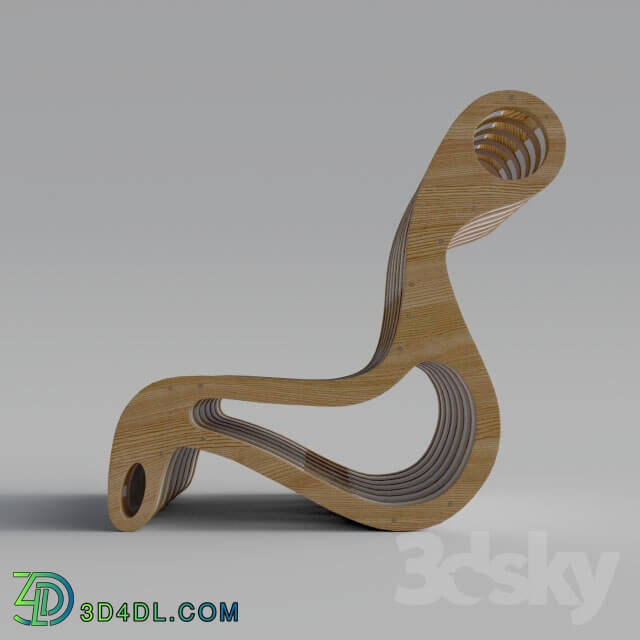 Arm chair - Armchair in wood