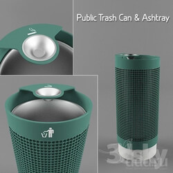 Other architectural elements - Public Trash Can _ Ashtray 