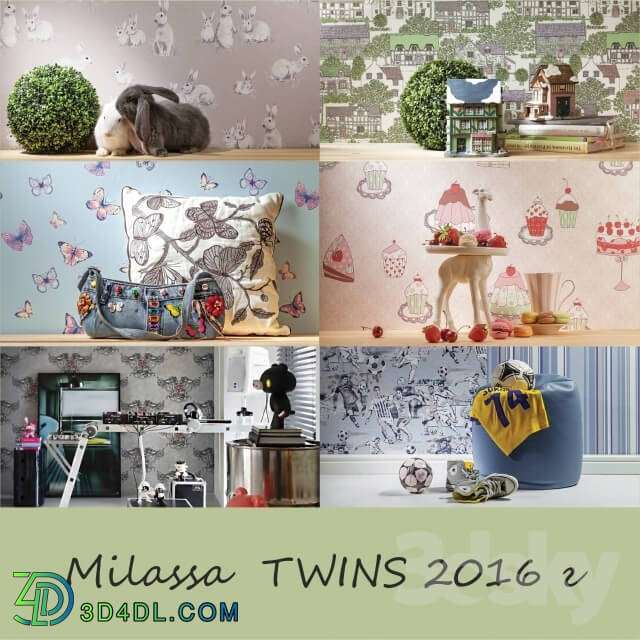 Wall covering - Children__39_s wallpaper collection Milassa TWINS