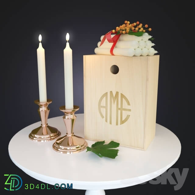 Decorative set - Decor Set Copper Candle Set