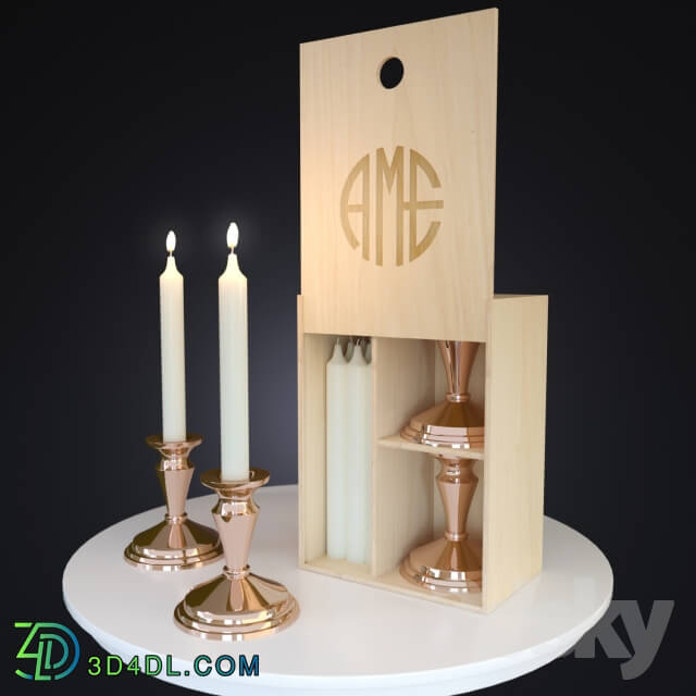 Decorative set - Decor Set Copper Candle Set