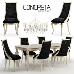 Table _ Chair - Concreta cucina_ Arrogance Impero dinner set 