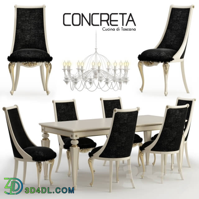 Table _ Chair - Concreta cucina_ Arrogance Impero dinner set