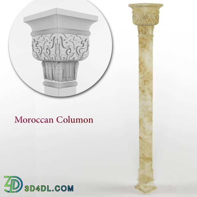 Decorative plaster - Moroccan column