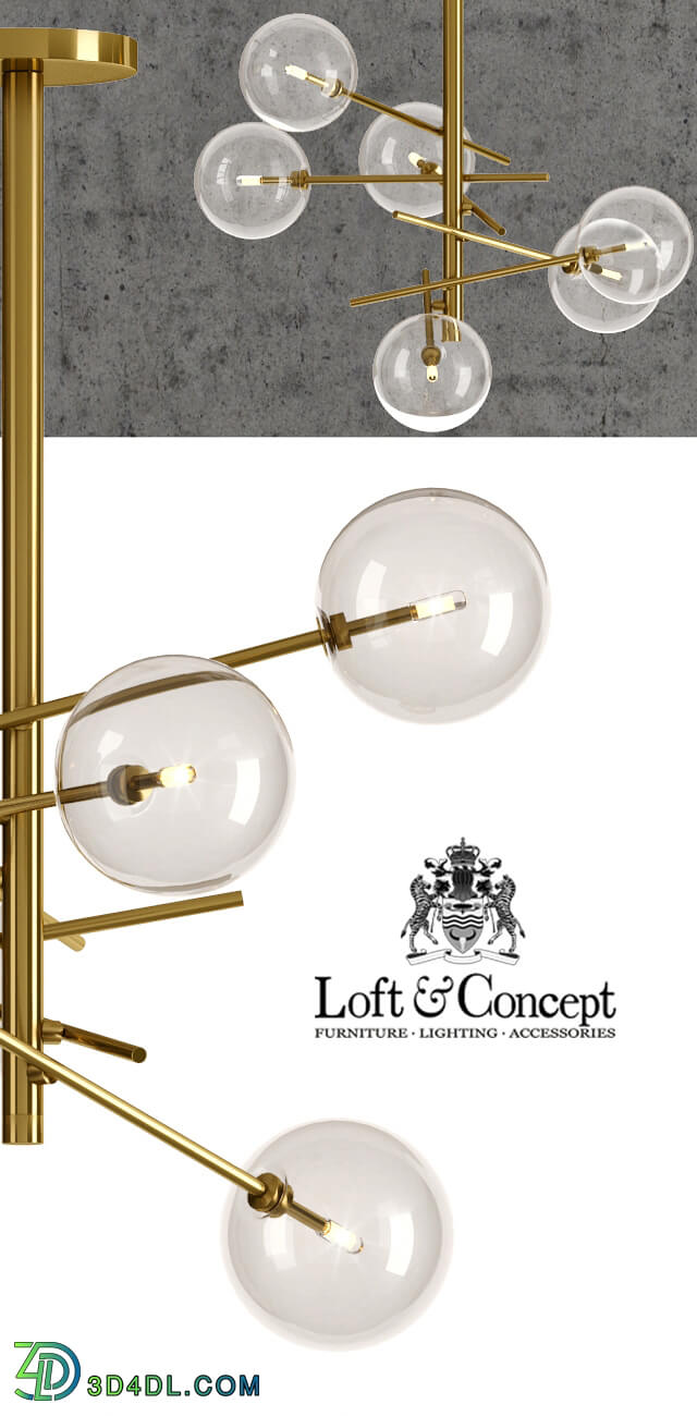 Ceiling light - Chandelier Bolle hanging lamp Gallotti _amp_ radice