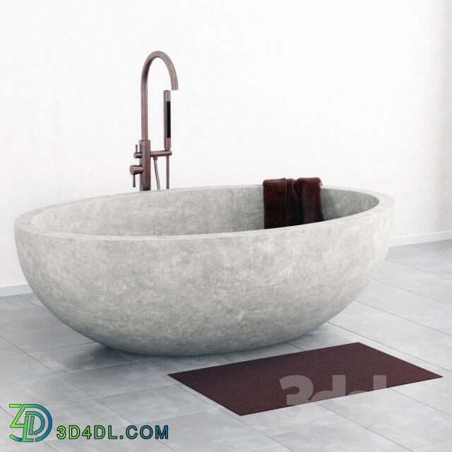 Bathtub - Bathroom stone wite