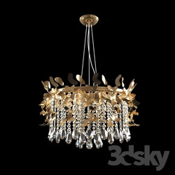 Ceiling light - Chandelier pendant Crystal Lux Romeo SP6 GOLD 