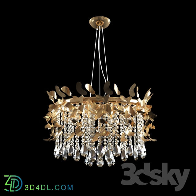 Ceiling light - Chandelier pendant Crystal Lux Romeo SP6 GOLD