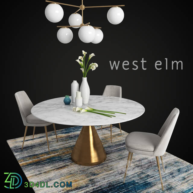 Table _ Chair - WEST ELM set
