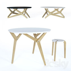 Table _ Chair - Boulon blanc transformer table 