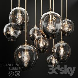 Ceiling light - Branching bubble 1 lamp by Lindsey Adelman DARK _ GOLD 