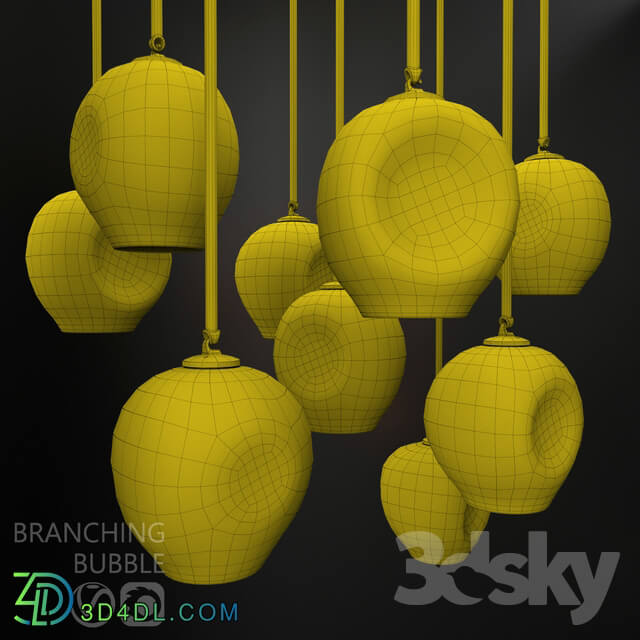 Ceiling light - Branching bubble 1 lamp by Lindsey Adelman DARK _ GOLD