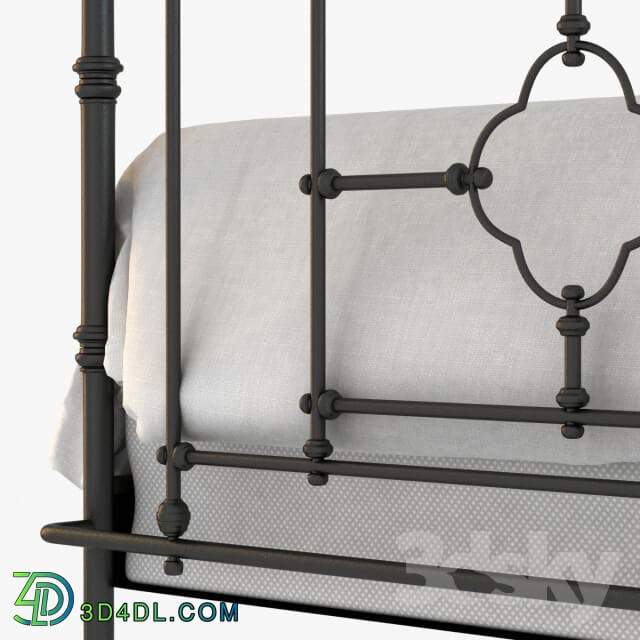 Bed - Restoration Hardware QUATREFOIL IRON BED