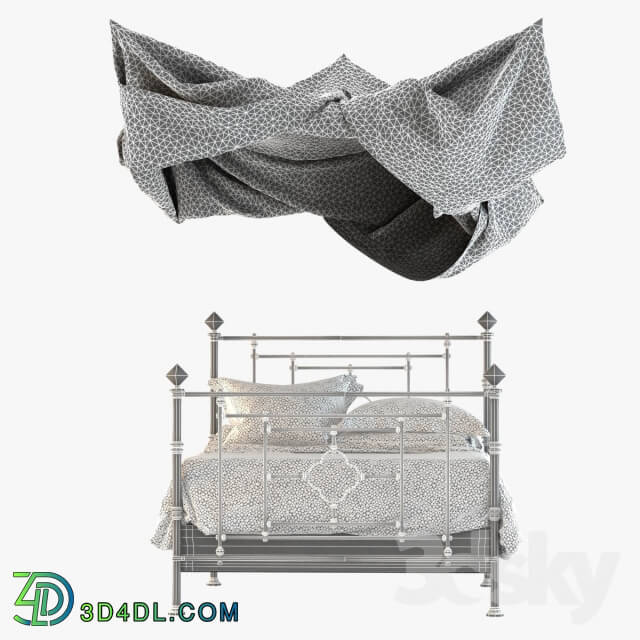 Bed - Restoration Hardware QUATREFOIL IRON BED