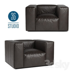 Arm chair - OM Leather chair model S24001 from Studio 36 