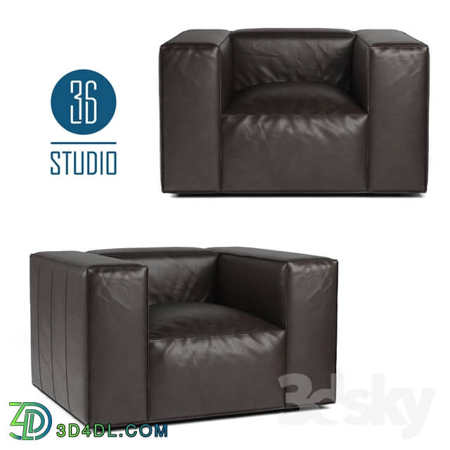 Arm chair - OM Leather chair model S24001 from Studio 36