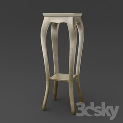 Other - OM Fratelli Barri VENEZIA flower stand in pearl cream lacquer finish_ legs and base in silver leaf finish 
