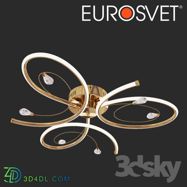 Ceiling light - OHM LED ceiling light Eurosvet 90099_3 gold