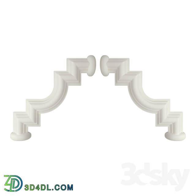 Decorative plaster - Corner element RODECOR Baroque 03104BR