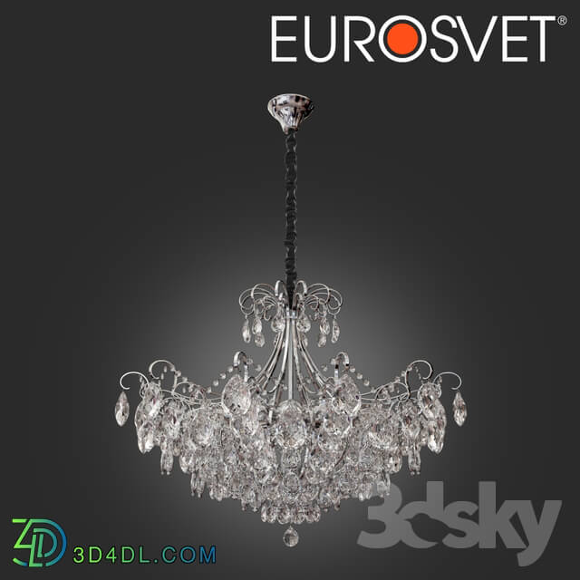 Ceiling light - OM Suspended chandelier with crystal Eurosvet 10080_12 Crystal