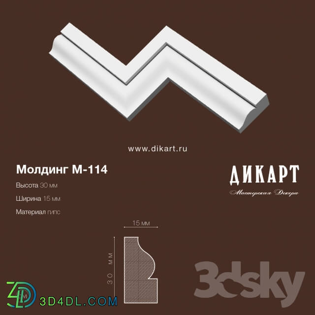 Decorative plaster - M-114.30x15mm