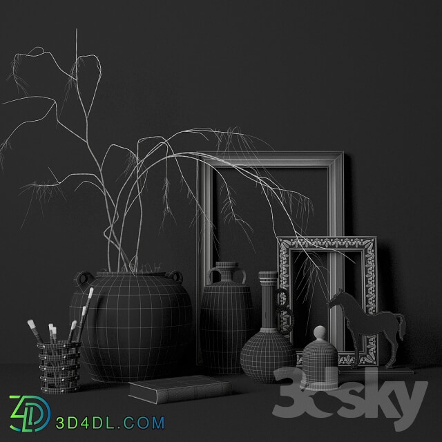 Decorative set - Decorative set with vases