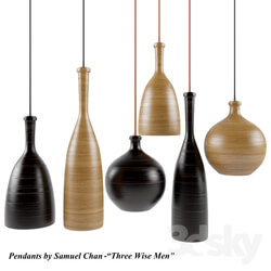 Ceiling light - Pendant Lamp _quot_Three Wise Men_quot_ by Samuel Chan 